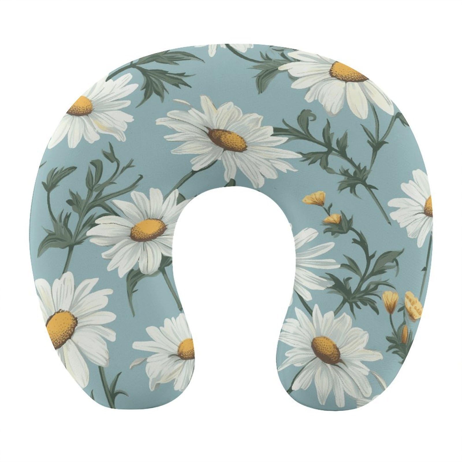 FekiLoot Daisy2 Travel Pillow,U Shaped Office Napping Pillow Support Neck and Head Comfortable Travel Neck Pillow U Shape Sleeping Essentials for Long Haul Flights