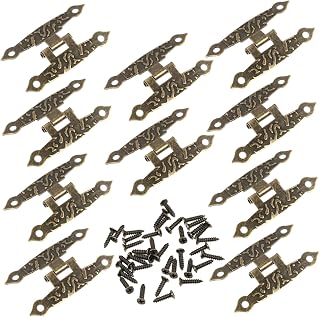 OSALADI Kitchen Cabinet Hinges 10pcs Box Hinge Metal Box Hinges Black Door Hinges H Renovators Supplies Mini Hinges Cabinet Door Black Door Hinge