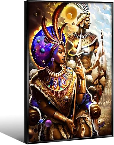 Arte de pared de lienzo afroamericano inspirador vintage negro para mujeres y hombres, arte abstracto para pared, póster de pintura impresa se