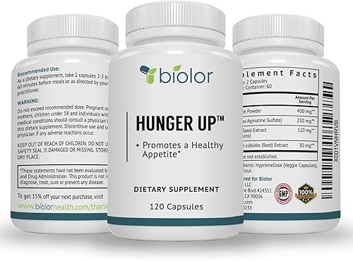 Miniatura 5 de HungerUp™ - Estimulante del apetito (sin rellenos artificiales) - Píldoras efectivas para ganar peso con extracto de fenogreco para aumentar el