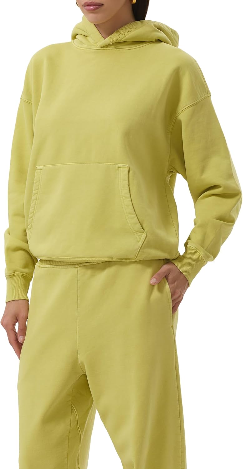 AFRM Women's Blake Oversized Pullover Hoodie Sweatshirt With Front Kangaroo Pocket