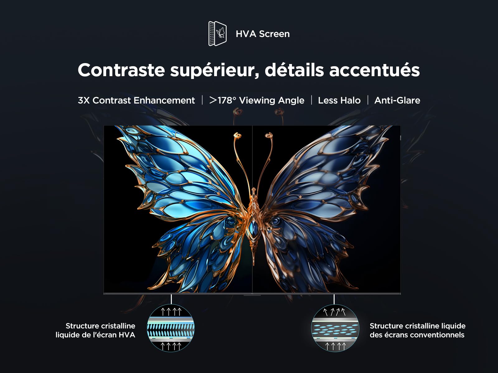 TCL 43V6C TV 43" 4K UHD Smart LED TV, 4K HDR, Google TV avec Design sans Bords (Dolby Audio, Motion Clarity, Compatible avec Google Assistant et Alexa)