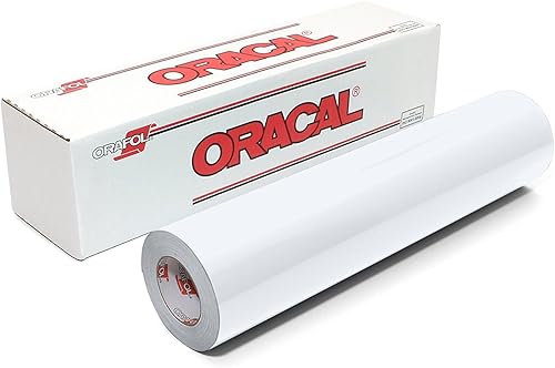 ORACAL 651 Vinilo mate permanente – Adhesivo de larga duración para bricolaje, manualidades y decoración (blanco, 12 pulgadas x 6 pies con papel de