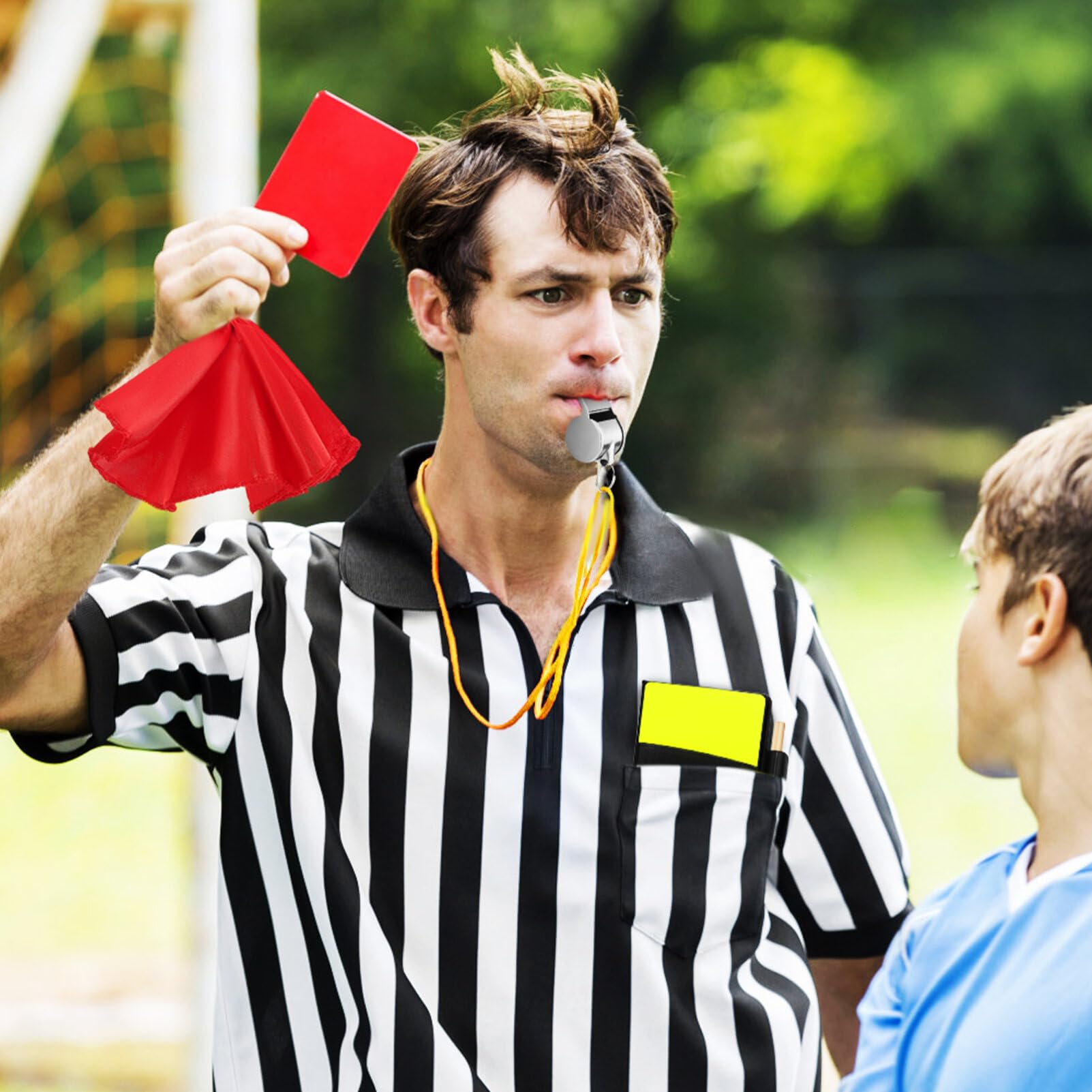 Yardwe Schiedsrichterkarten Spiel Gelb Rot 1 Satz für Sport