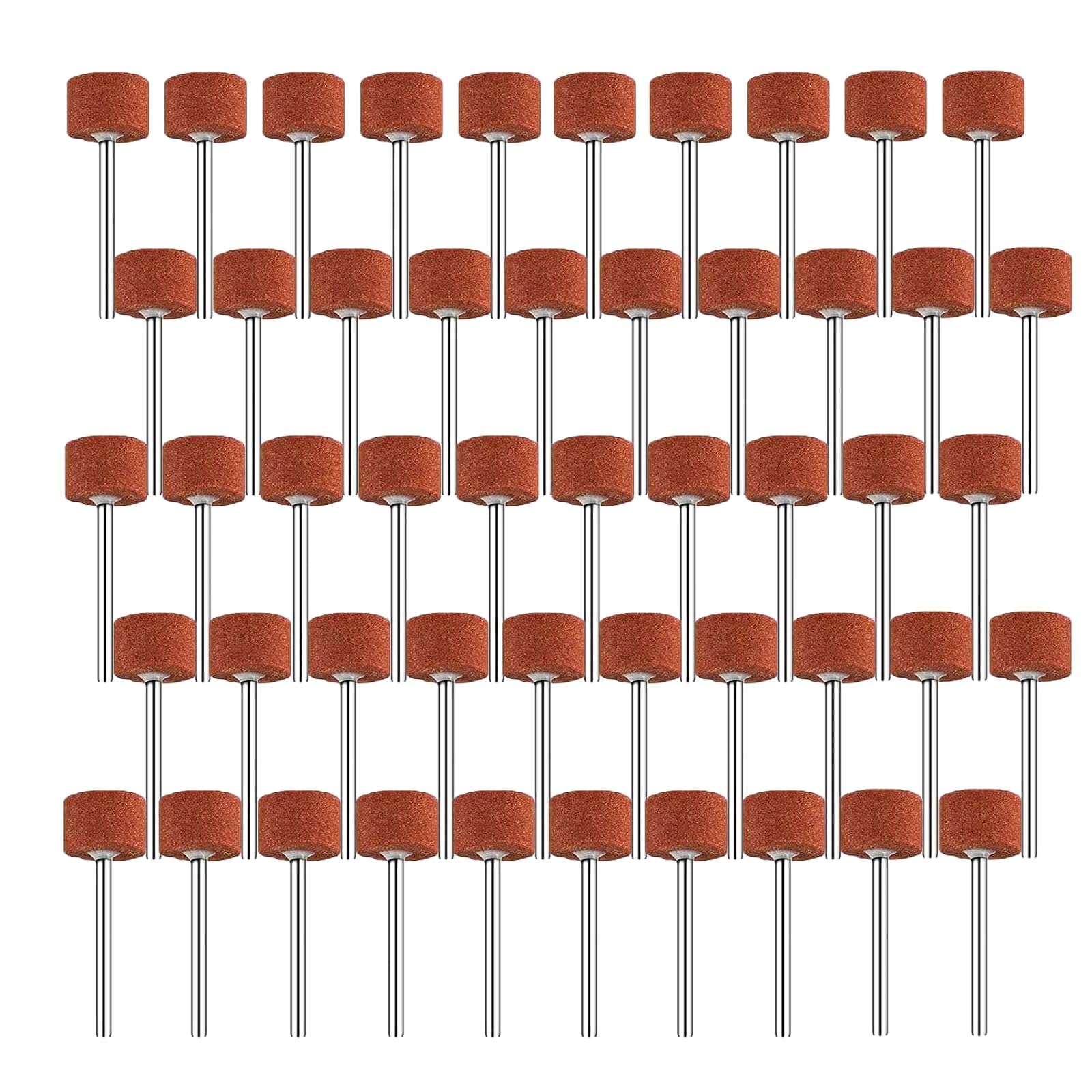 𝐉𝐔𝐍𝐋𝐈𝐗𝐍 50 Pcs Rotary Grinding Stone - 1/8'' Shank Abrasive Mounted Stone Grinding Point Sharpening Bits for Rotary Tools (15mm)