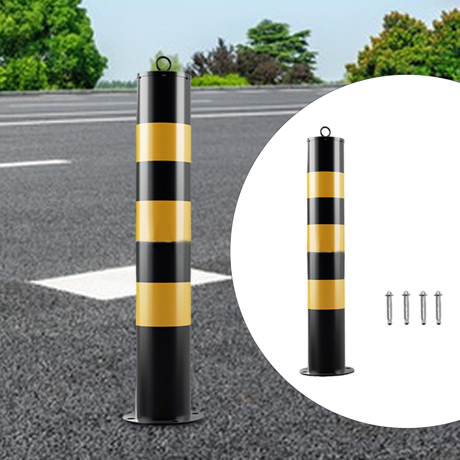 Bolardo de Seguridad de Delimitación Poste de Barrera Y Tubo de Acero con Alta Visibilidad para Guiar El Tráfico Adecuado para Estacionamient, Estilo F