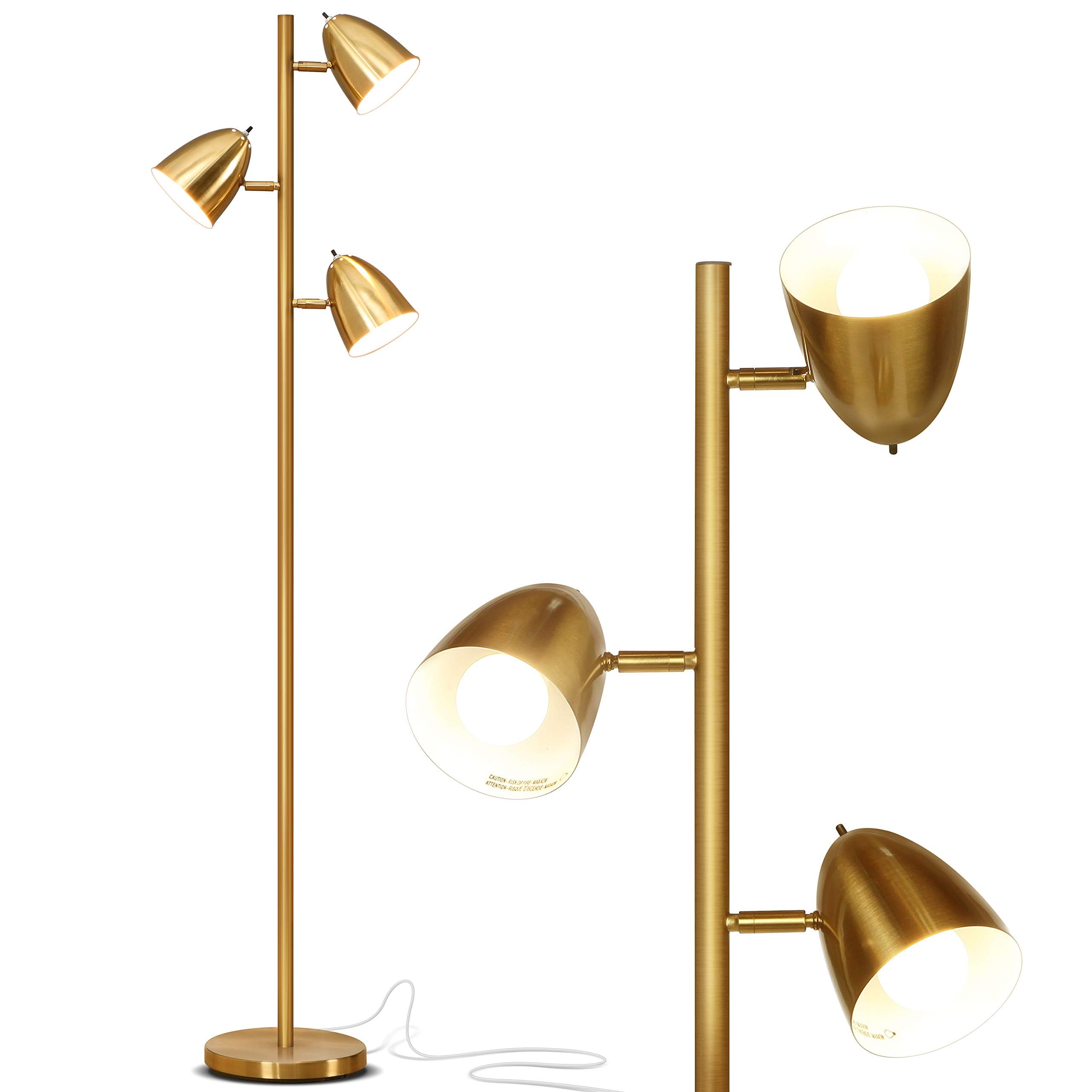 3-punktowa lampa stojąca LED Tree do salonu, 2400 lumenów, nowoczesna, wysoka lampa stojąca z głowicami regulowanymi w zakresie 360°, jasna lampa podłogowa do czytania w sypialni i biurze, energoosz