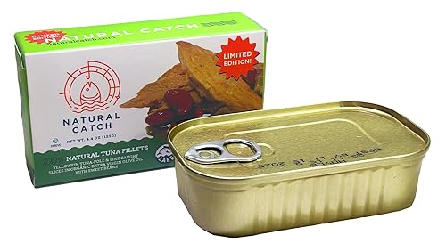 Miniatura 9 de Natural Catch Paquete variado de filetes de atún, cortados a mano, atrapados con caña y línea, 130 calorías, sin gluten, paleo, apto para dieta