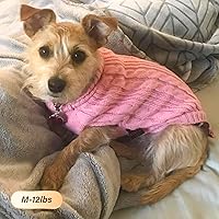 Vista 4 de KYEESE Suéter suave para perros pequeños, hembras, abrigado, de cuello alto, ropa elástica de punto para gatos, abrigo cómodo para mascotas