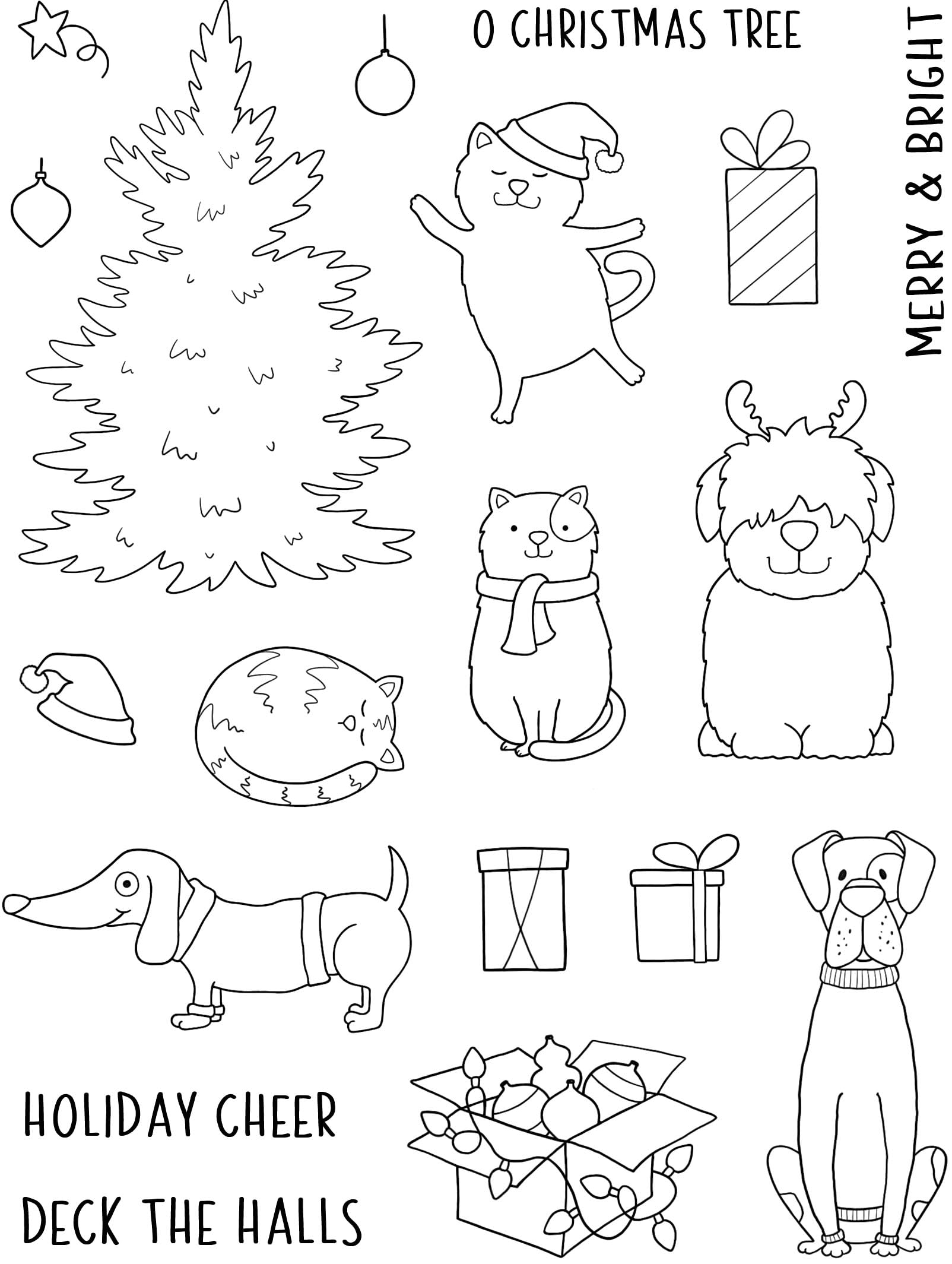 Creative Expressions Clear Jane's Doodles Stamp Set-O Christmas Tree, 6 In X 8 In