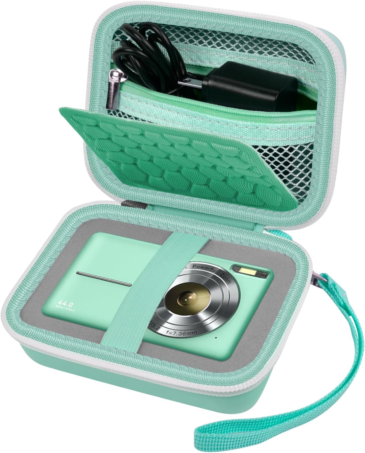 - Carrying & Protective Case for Digital Camera, for CAMKORY/for Kodak Pixpro/for Canon PowerShot ELPH 180/190 / for Sony DSCW800 DSCW830 Cameras for Travel- Light Green