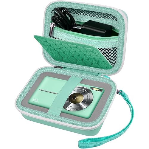Comecase Carrying & Protective Case for Digital Camera, for CAMKORY/for Kodak Pixpro/for Canon PowerShot ELPH 180/190 / for Sony DSCW800 DSCW830 Cameras for Travel- Light Green
