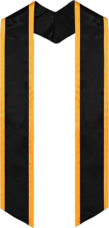 GraduationMall Plain Graduation Honor Stole Angled End With Trim Unisex Adult 72" Long