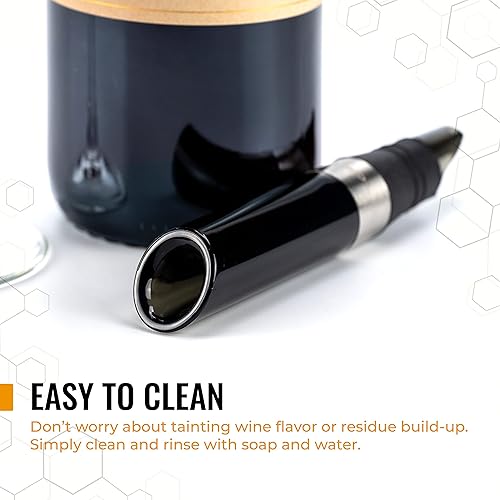 Miniatura 5 de Cork Genius Venturi - Boquilla de vertido para botellas de vino, boquilla de vertido sin goteo para botellas de vino, boquilla de vertido