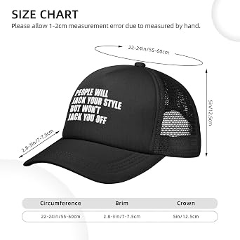 Black Trucker Hats Women for Men & Women People Will Jack Your Style, But Won't Jack You Off Baseball Cap