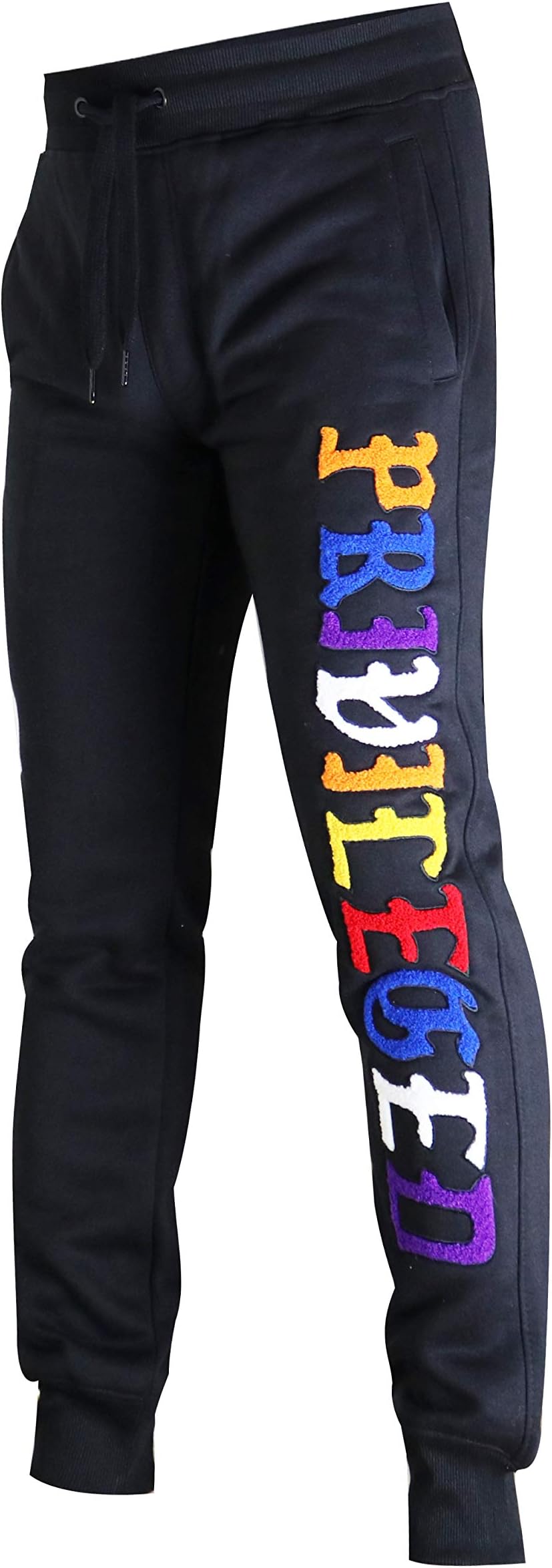 SCREENSHOT Mens Hip Hop Premium Classic Fit Urban Fleece Pants - Street Fashion Sweatpants Ribbed Wasteband with Drawstring