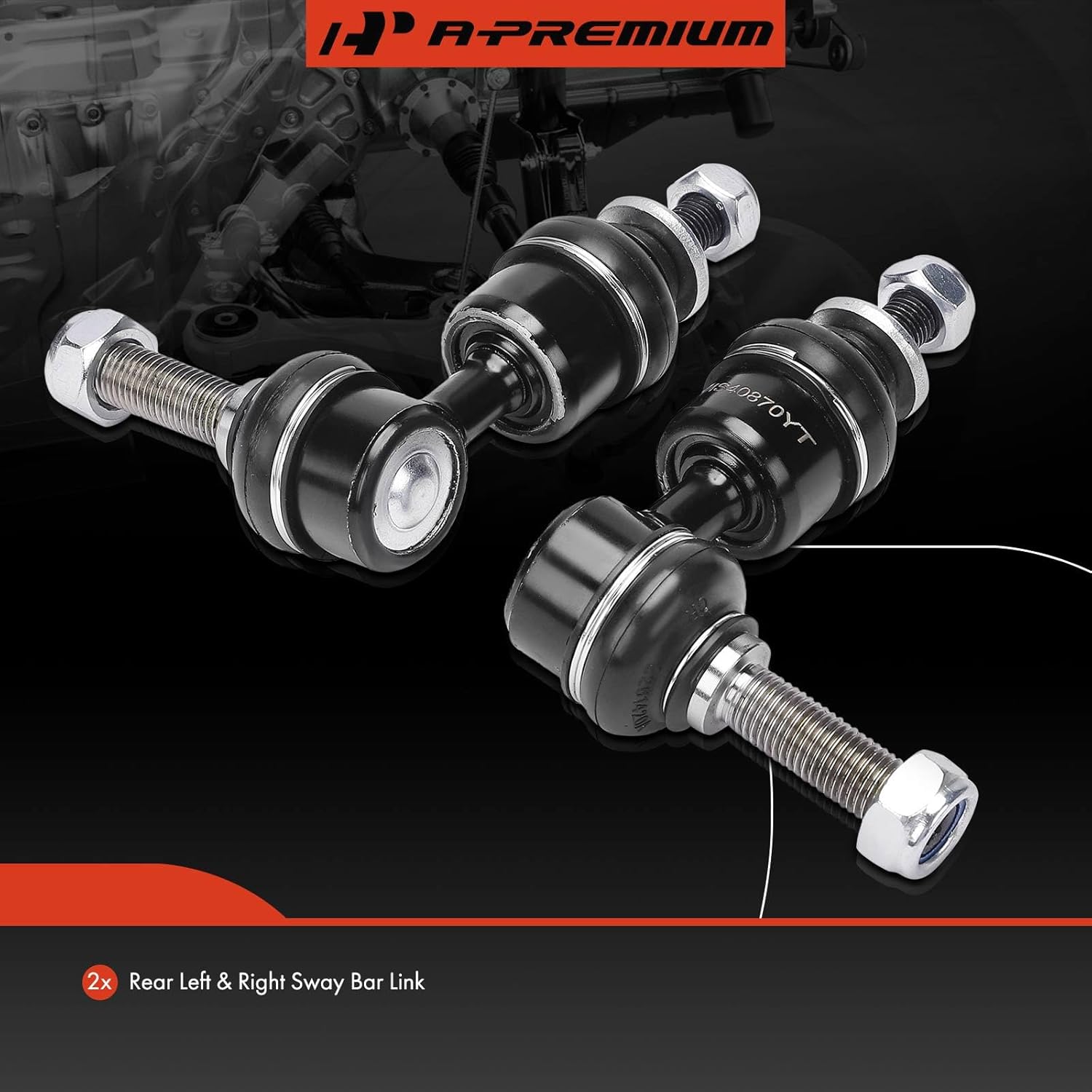 A-Premium 2 x Rear Sway Bar Links Stabilizer Bar Links, Compatible with Ford Focus 2012-2018, C-Max CMax 2013-2018