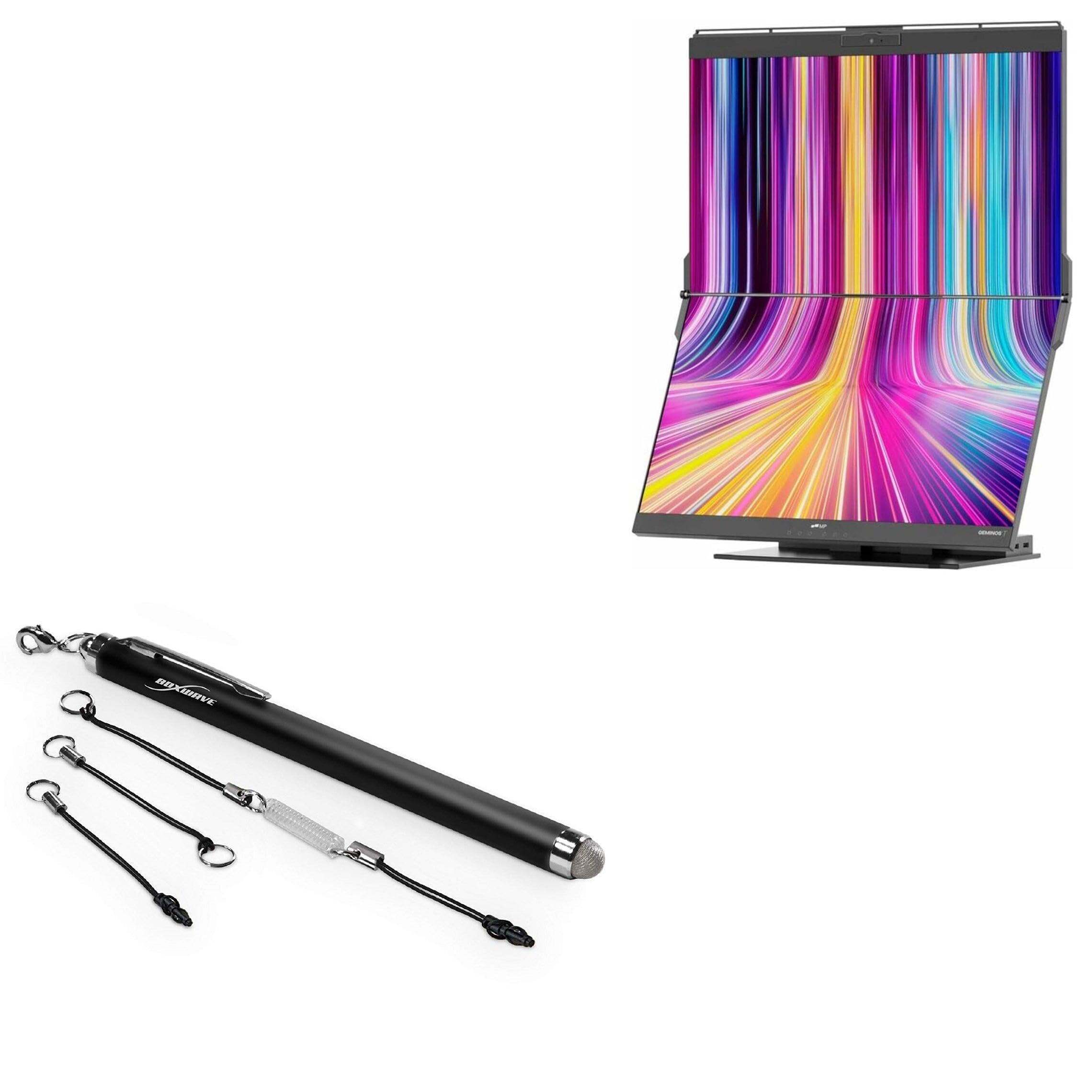 BoxWave Stylus Pen Compatible with Mobile Pixels Geminos T - EverTouch Capacitive Stylus, Fiber Tip Capacitive Stylus Pen - Jet Black