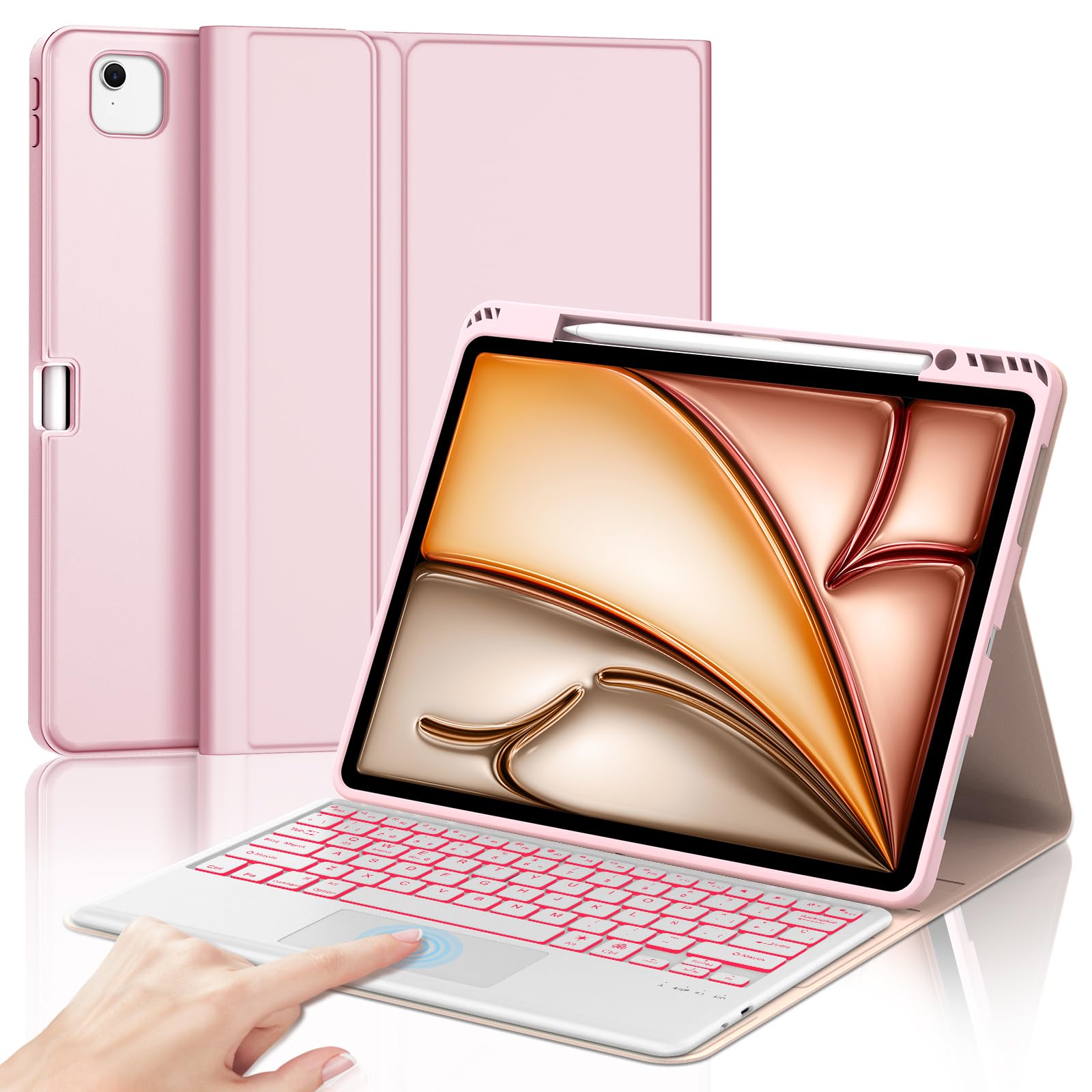 IVEOPPE Funda Teclado para iPad Air 13 M4 2026/M3 2025/M2 2024 13 Pulgadas