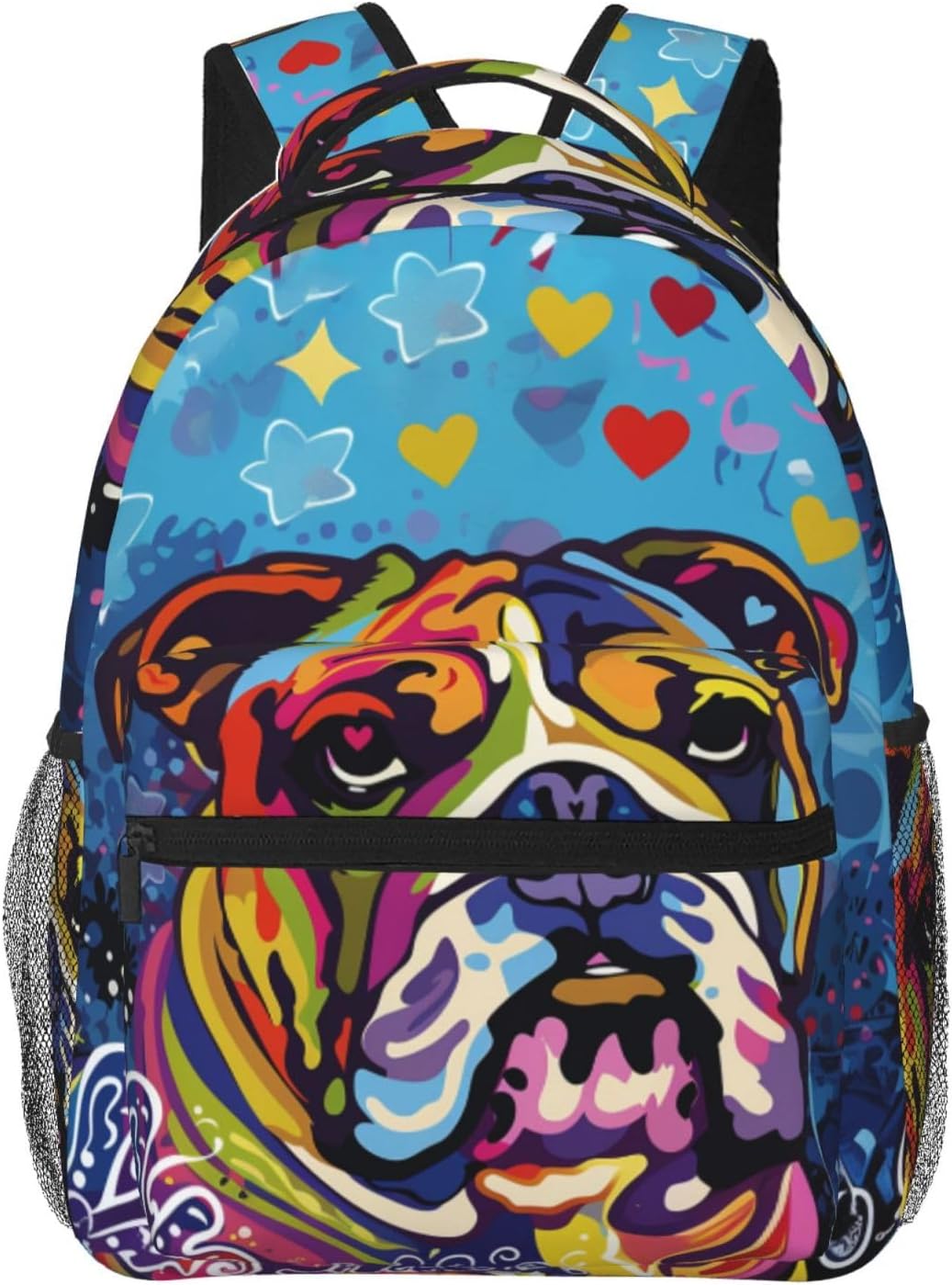 Vibrant Bulldog Backpack for Men & Teens – Ideal for School, Travel & Work