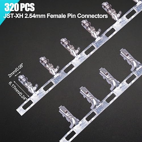 Miniatura 4 de Twidec /500PCS Kit de conector JST de 0.100 in con conector macho y hembra de 2/3/4/5/6 conector de vivienda de clavija macho y hembra de 0.100 in