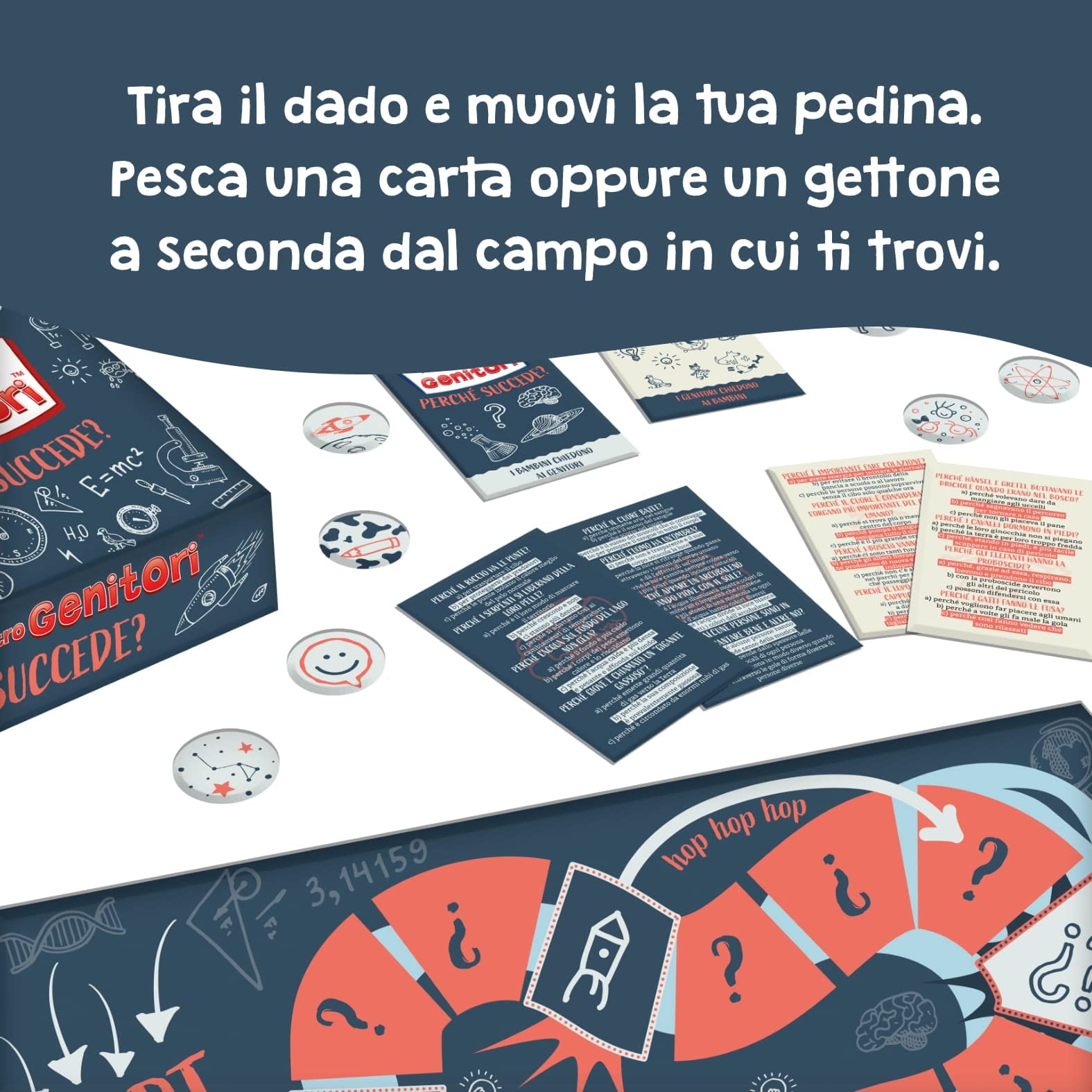 KANGUR Gioco da Tavolo Educativo Quiz Gioco di Carte per Famiglie Giochi Educativi per Bambini BAMBINI contro GENITORI Perché succede? Gioco dai 8 Anni