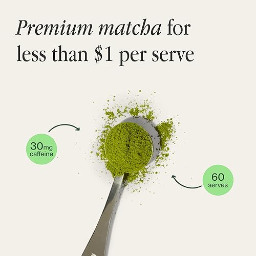 Miniatura 5 de Morning Made Matcha en polvo original de grado ceremonial, lata resellable de 8.46 onzas, 60 porciones de té verde japonés de alta calidad,