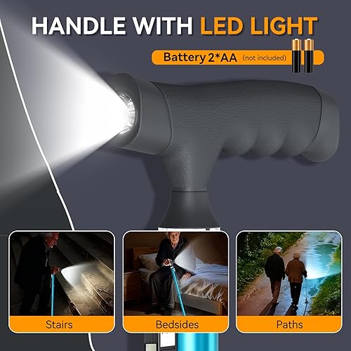 Miniatura 3 de Bastón con luz LED para personas mayores