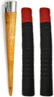 Combo pack 1 Cricket Bat Handle Gripper Cone with 2 Bat Handle Grip)- (Pack of 3) - Multicolour