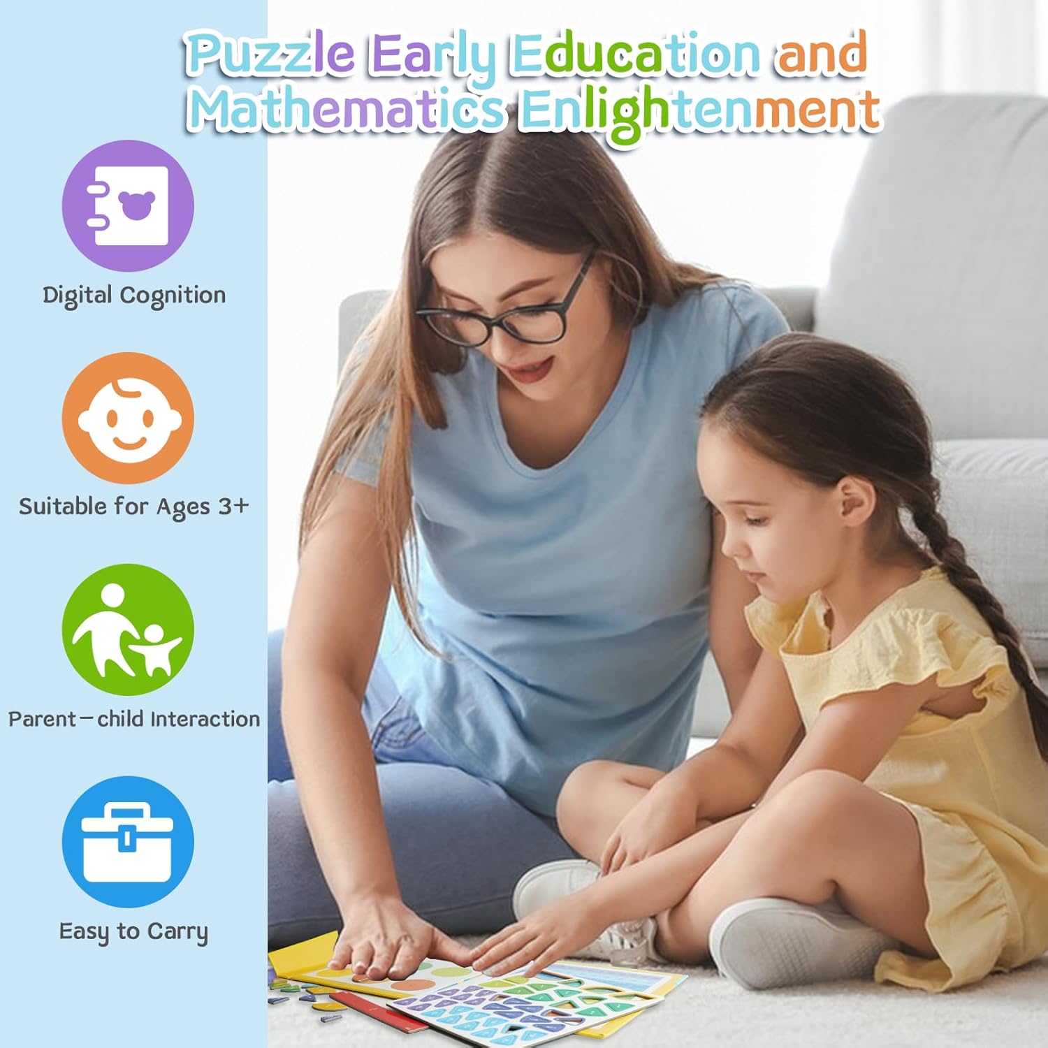 Montessori Magnetic Fraction Educational Puzzle for Children, Math Fraction Manipulatives Education, Magnetic Fraction Tiles and Fraction Circles, Score Disk Demonstrator for Elementary School Student