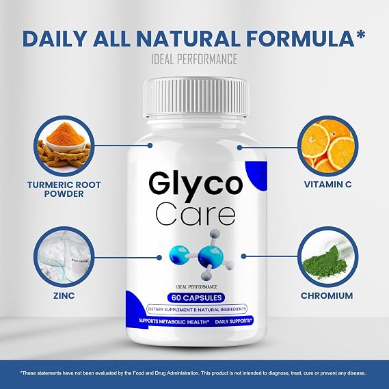 Glyco Care Capsules, Official GlycoCare Supplement Pills with All Natural Ingredients - Maximum Strength, Advanced Formula Glyco Care Multivitamin Health and Wellness Support Reviews (5 Pack)