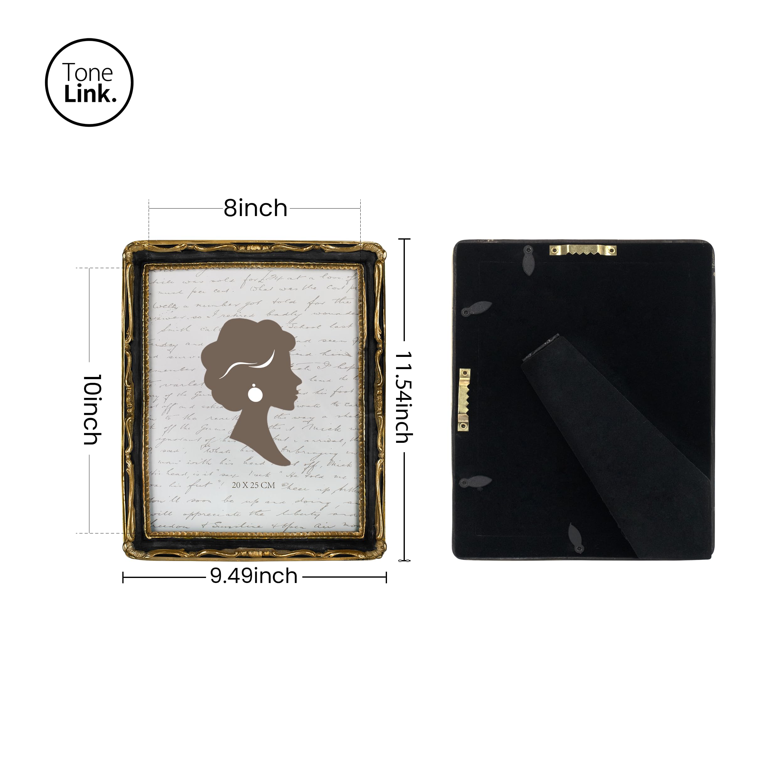 Vintage Bilderrahmen 12,7x17,8cm • Antik Gold • Mit Glas • Tisch/Wand • Luxuriös