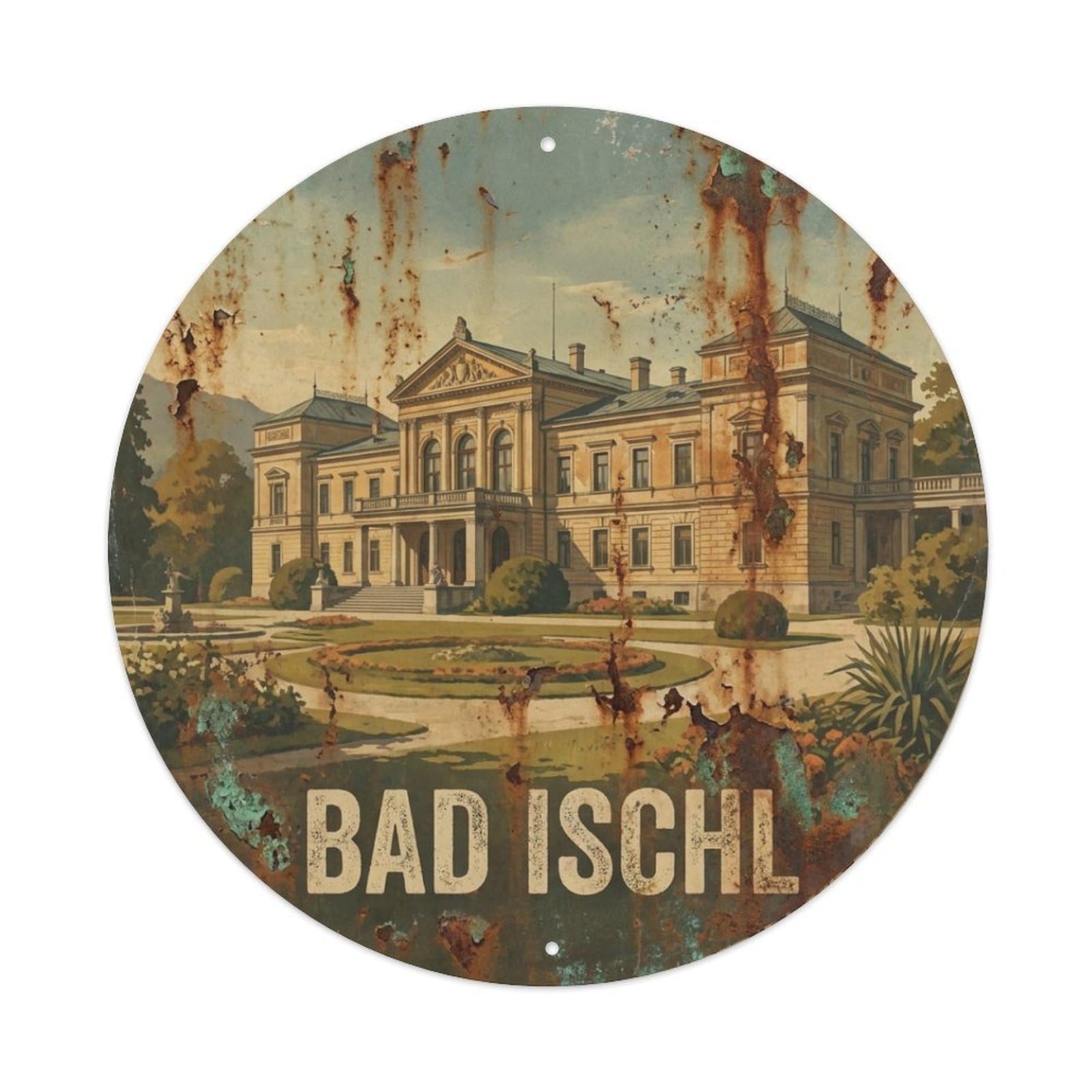 Retro Travel Austria Bad Ischl Metal Tin Sign