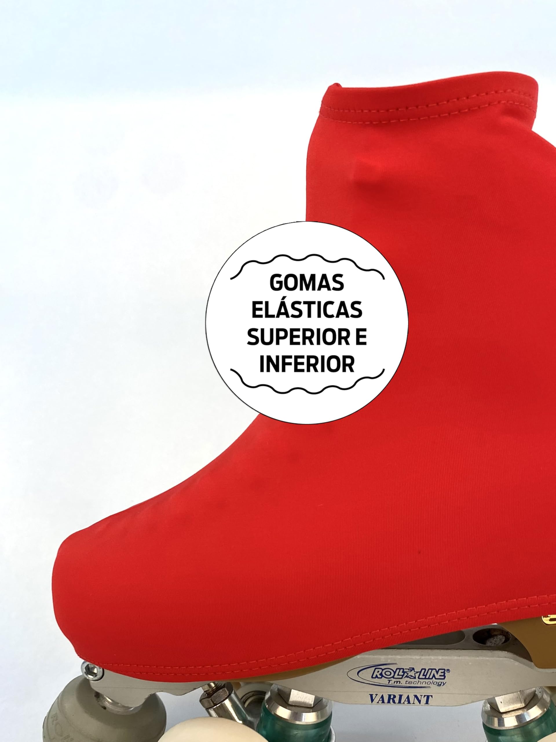 CRLSPORT Cubre patín para niña y Mujer, Funda Patín Skate, 180 Densidad, Talla Universal, Color Rojo