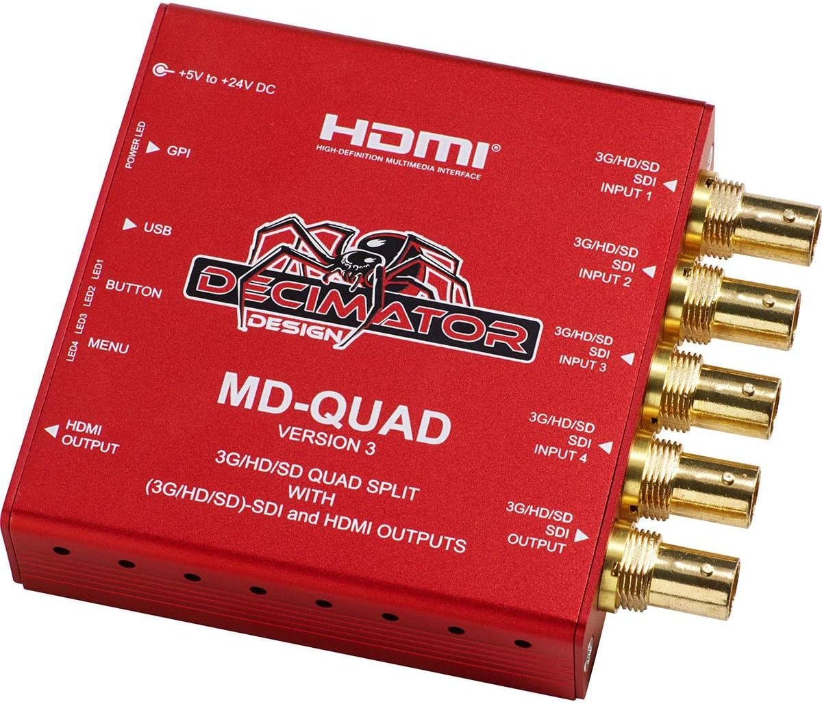 Decimator MD-QUAD (3G/HD/SD)SDI Quad Split with (3G/HD/SD)-SDI and HDMI Outputs