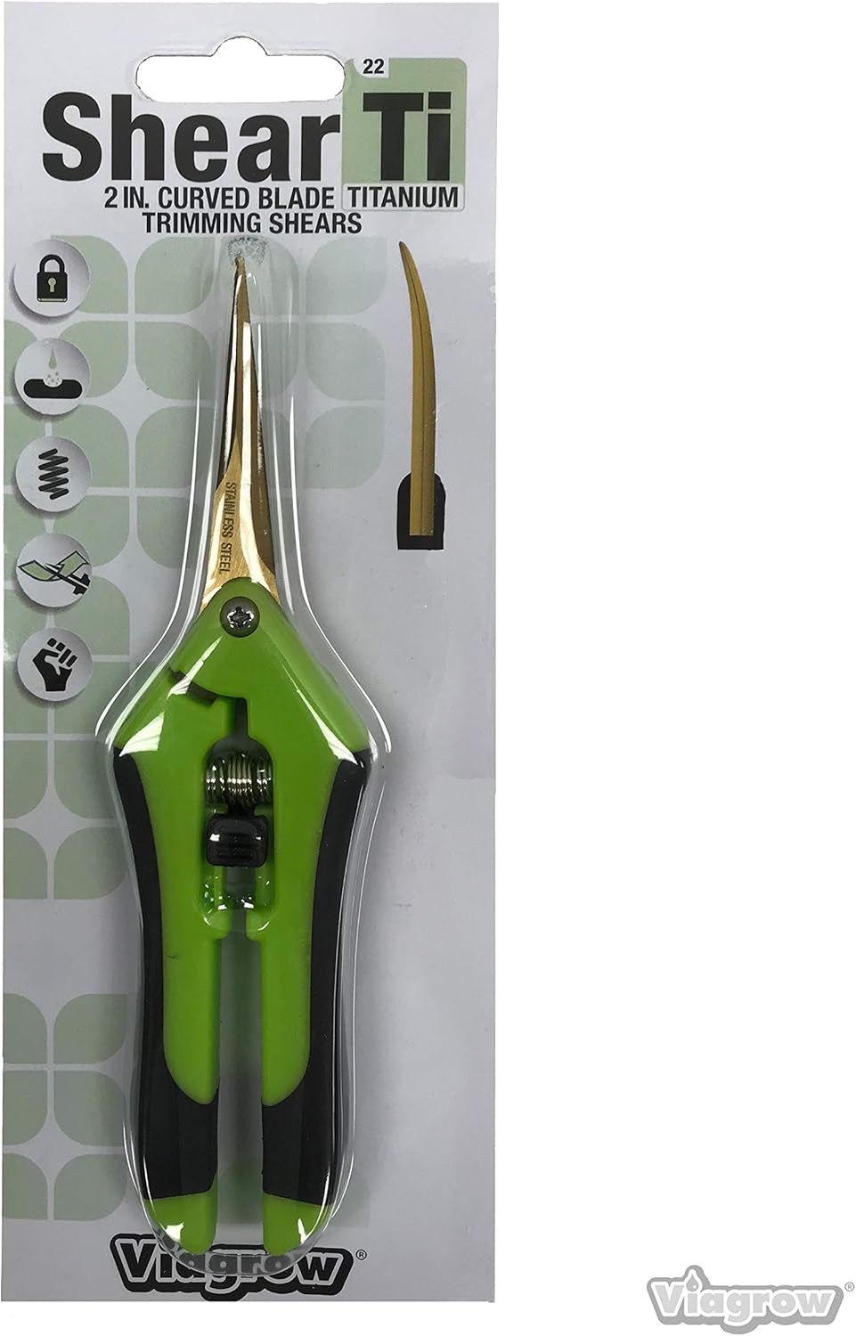 Flаѕh Dеаlѕ - 80% оƒƒ Viagrow V388C-6 Curved Non Soft Grip Micro-Tip Pruning Snip with Stra, 6-Pack, Green