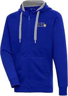 Antigua Men's Black Los Angeles Rams Victory Full-Zip Hoodie
