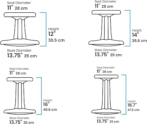 Miniatura 8 de Silla bamboleante para niños y adolescentes, para una experiencia activa donde los niños ya no tendrán que sentarse fijamente, "el mejor asiento del