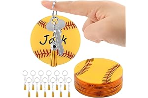 48pcs Acrylic Softball Keychains For Baseball/Softball Team