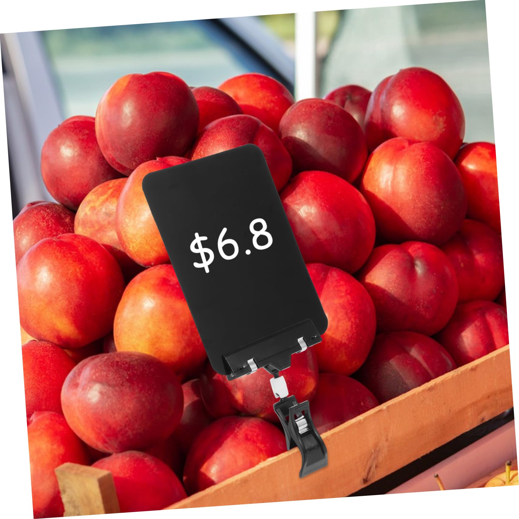 Operitacx 50pezzi Tag Prezzo Con Clip Supporti Per Etichette Plastiche Riutilizzabili Design Cancella Prezzo Per Negozi e Supermercati Per Organizzazione Cucina e Scuola