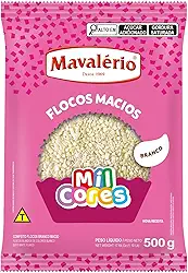 Granulado flocos macio branco 500g