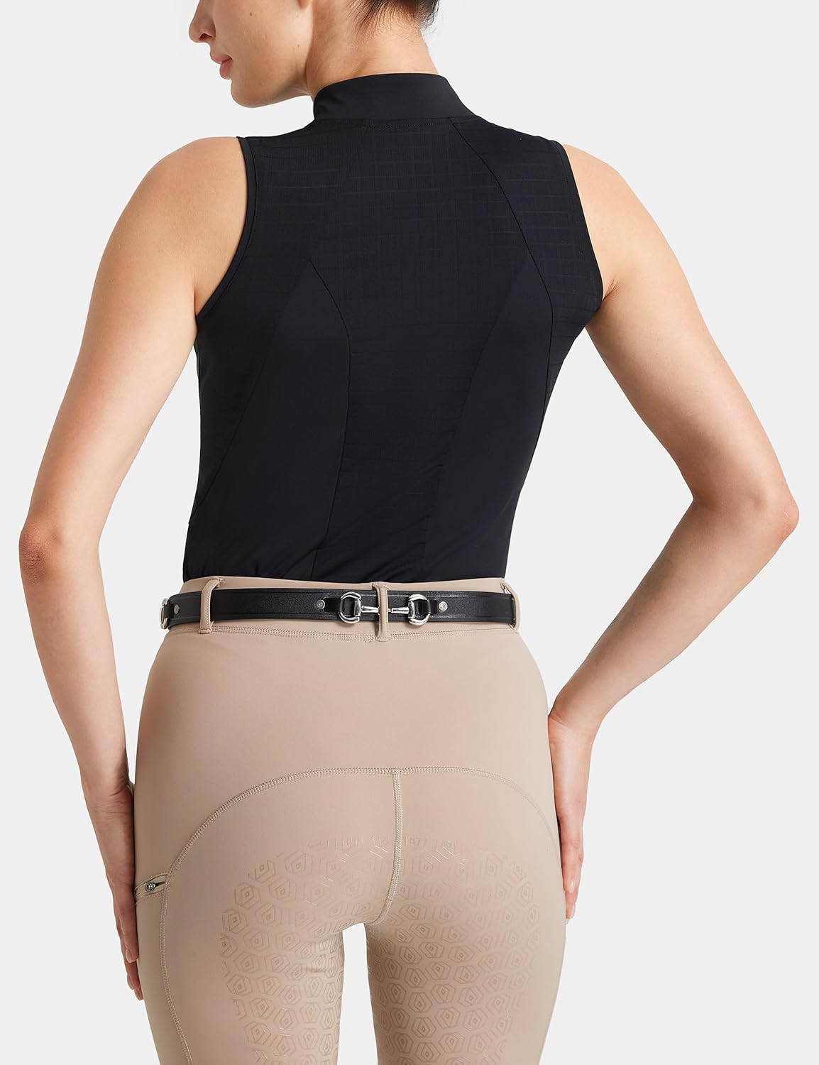 FitsT4 Sports Women Equestrian Shirts Sleeveless Horse Riding Shirts Quick Dry UPF50+ Tank Tops Golf Shirts Quarter Zip - Image 2