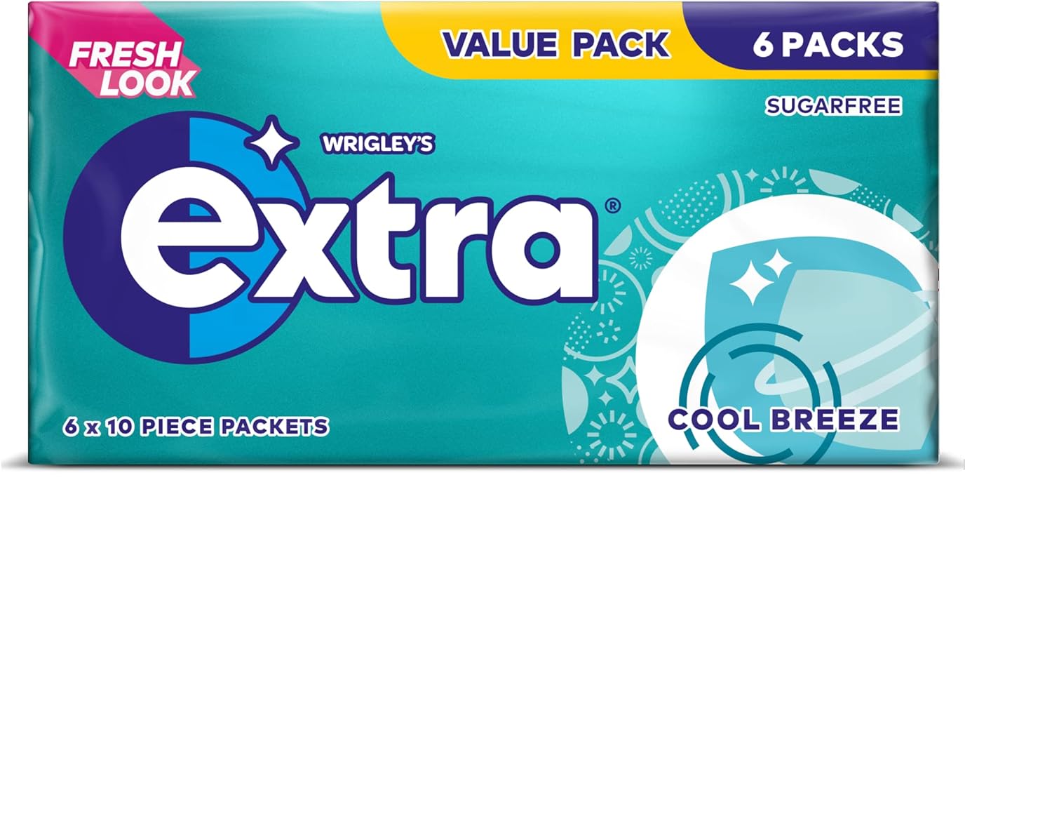 Extra Chewing Gum, Sugar Free, Cool Breeze Flavour, 5 x 10 Pieces Amazon.co.uk Grocery