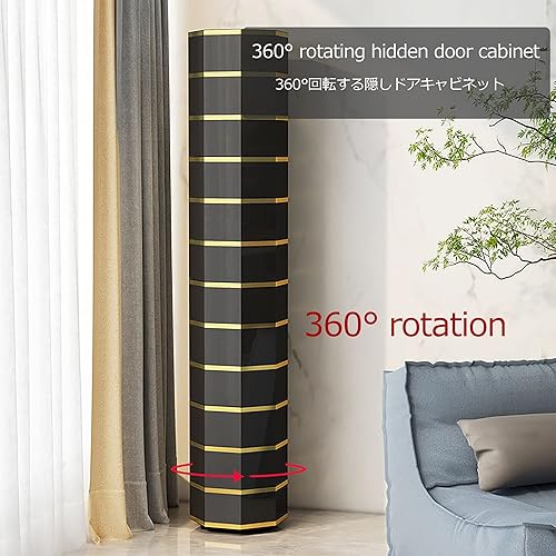 Miniatura 3 de Zapatero oculto, zapatero giratorio giratorio, zapatero giratorio, torre giratoria para zapatos, zapatero redondo vertical con puertas simple y