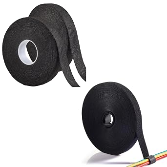 ECOHomes Bundle - 3/4 Inch x 90 FT Wire Harness Tape 2 Rolls + 3/4 Inch By 75 FT Cable Ties Wrap