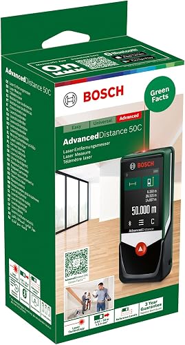 Bosch Home and Garden Advanced Distance 50C digital laser measure, measure distance precisely up to 50m, touch display, measuring functions with integrated assistance, in cardboard box - 2