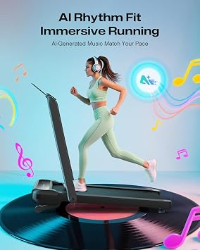 UREVO Strol 2E Smart 2-in-1 Folding Treadmill, Compact Walking Pad with Safety Handle, Plug and Play, Standing Desk Treadmill with Dual LED Display, Smart APP, Walking or Running for Home