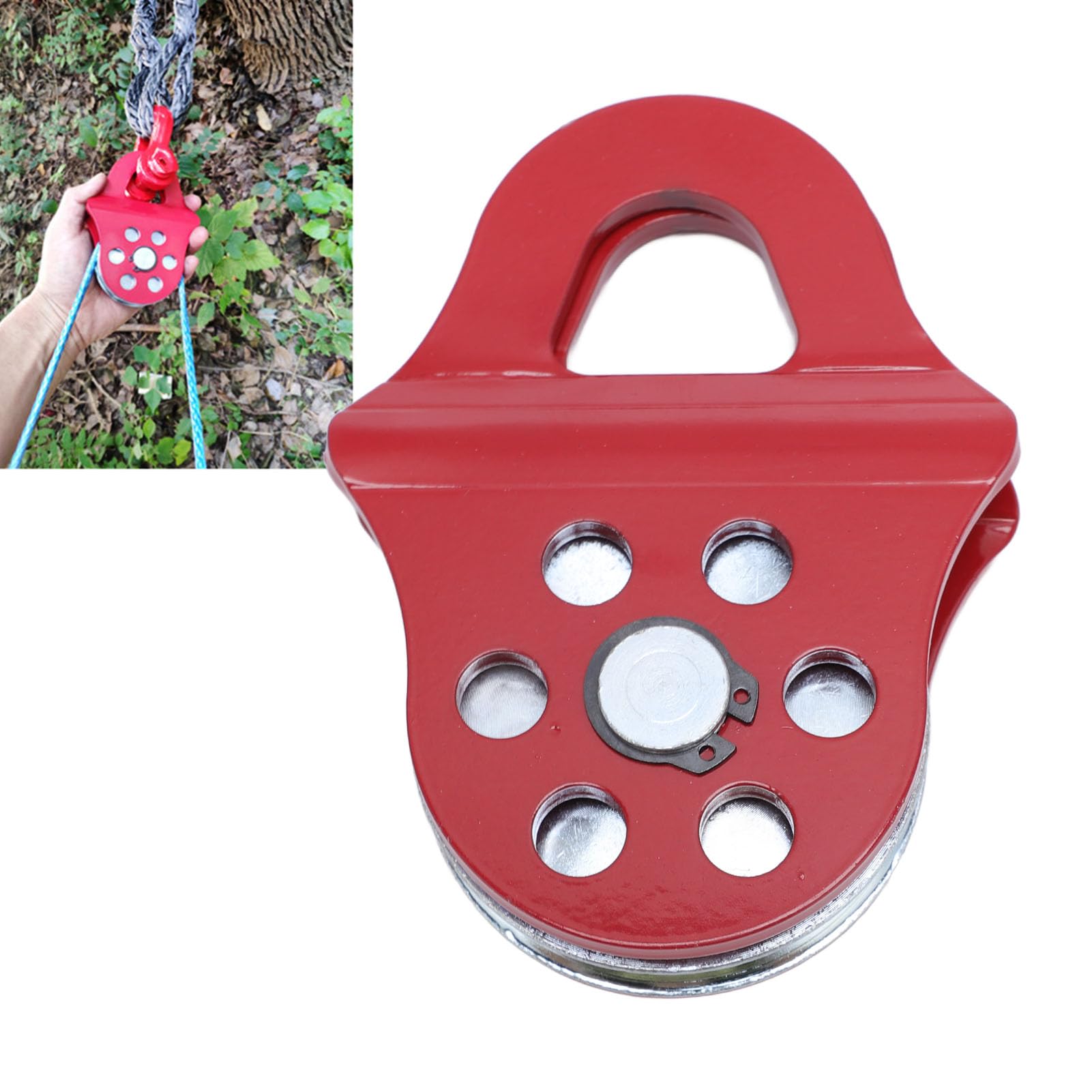 Huge Payload, Alloy Steel Winch Snatch Block, for Heavy Duty Towing, High Load Capacity, Large Sliding
