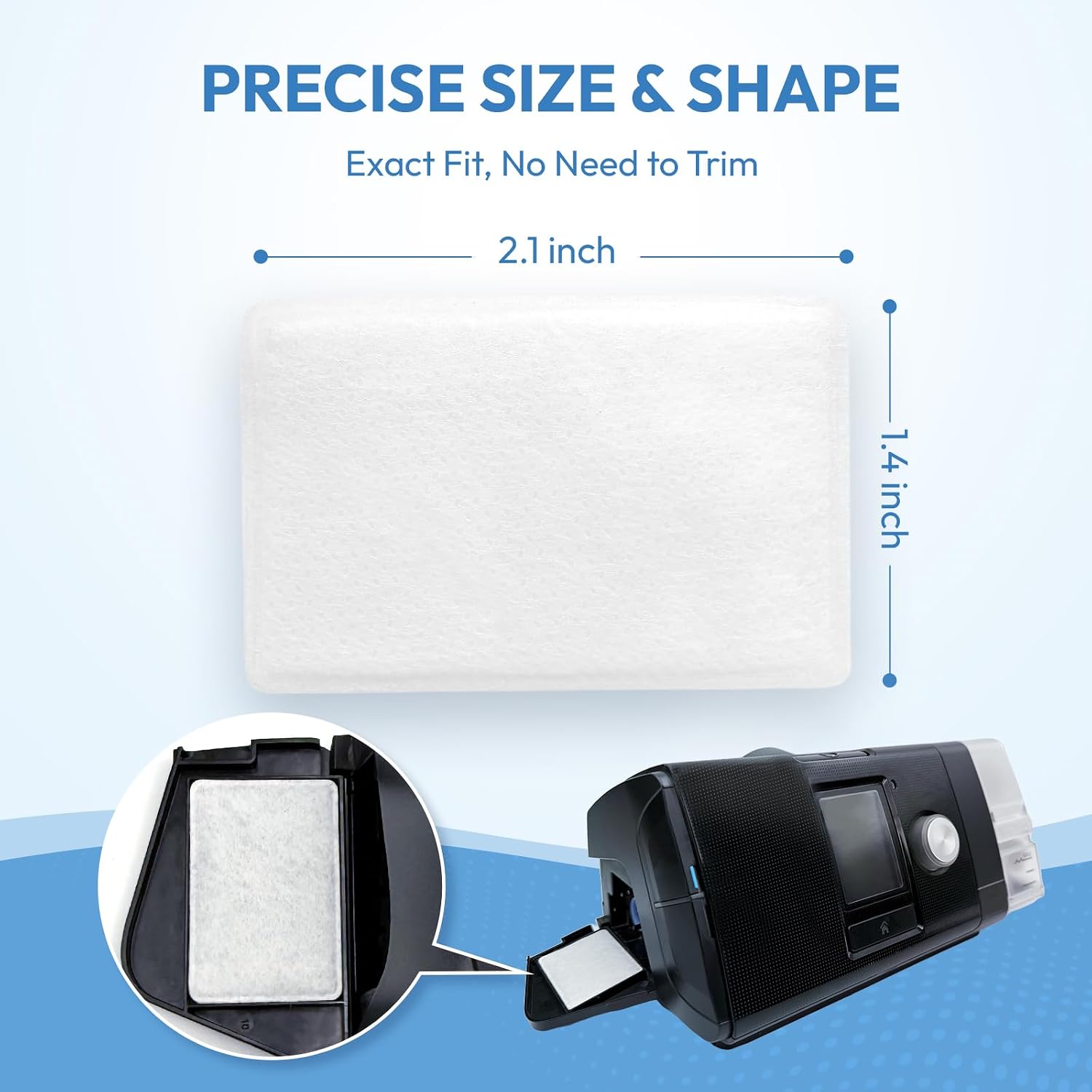 60-Pack Premium Disposable Replacement CPAP Filters Compatible with AirSense 10, AirCurve 10, S9, AirStart & Universal Fit, Ultra Fine High Filtration, Smooth Airflow, Home, Travel & Daily Essentials
