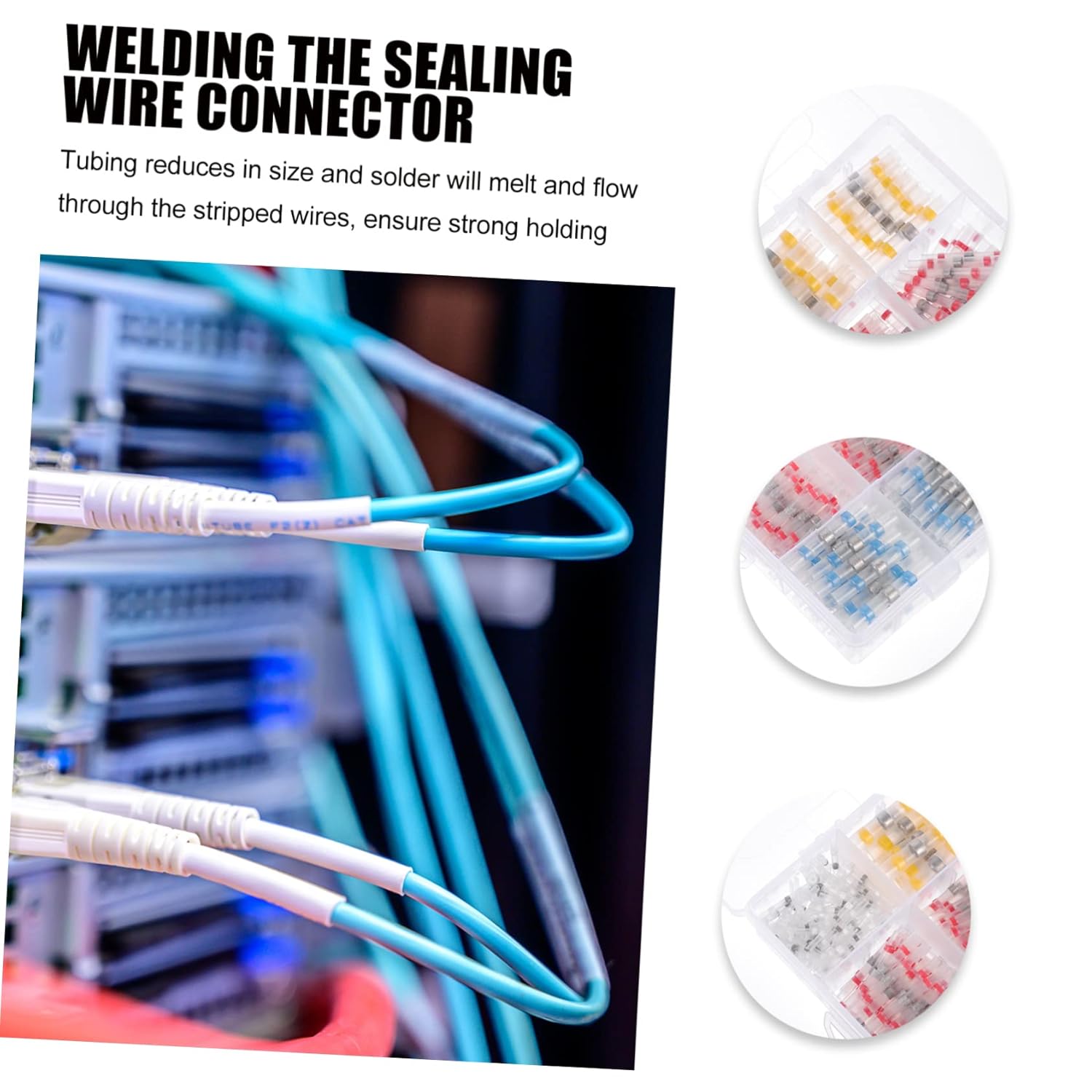 Cabilock 400Pcs Heat Shrink Seal Connectors for Automotive and Outdoor Use Insulated Electrical Terminals for Strong Reliable Connections